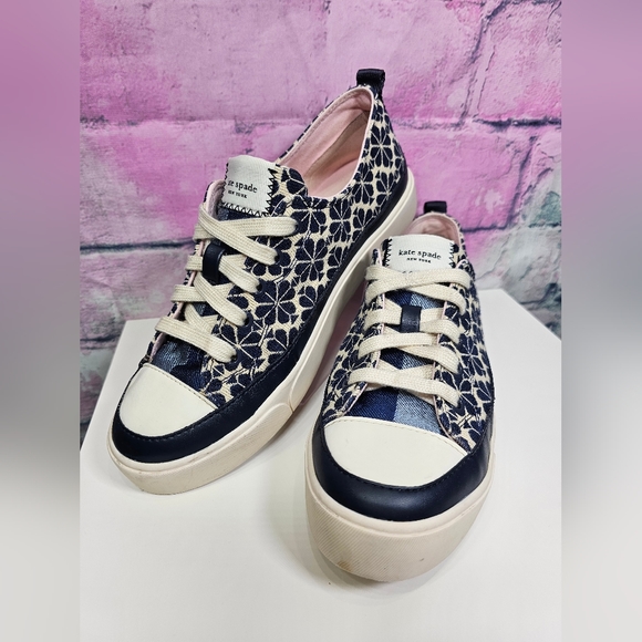 kate spade Shoes - Kate Spade Jacquard Spade Flower Platform Sneakers